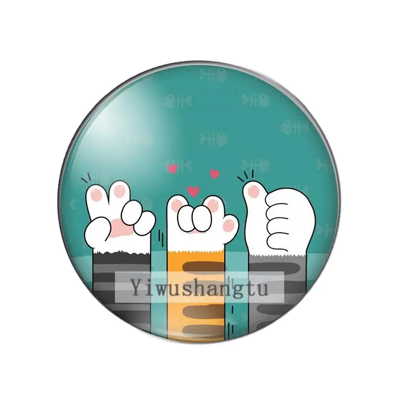 귀여운 고양이 악마의 발톱 사랑스러운 고양이 8mm/10mm/12mm/18mm/20mm/25mm 둥근 사진 유리 카보 숑 데모 평면 뒤로 발견 결과 ZB0543