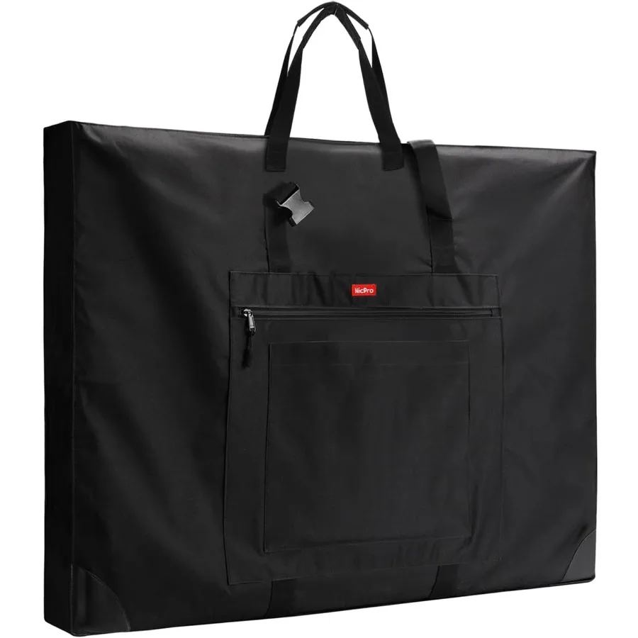 حافظة فنية كبيرة الحجم للفنانين مع زوايا جلدية وتصميم توسيع جانبي ومحفظة تخزين مقاومة للماء