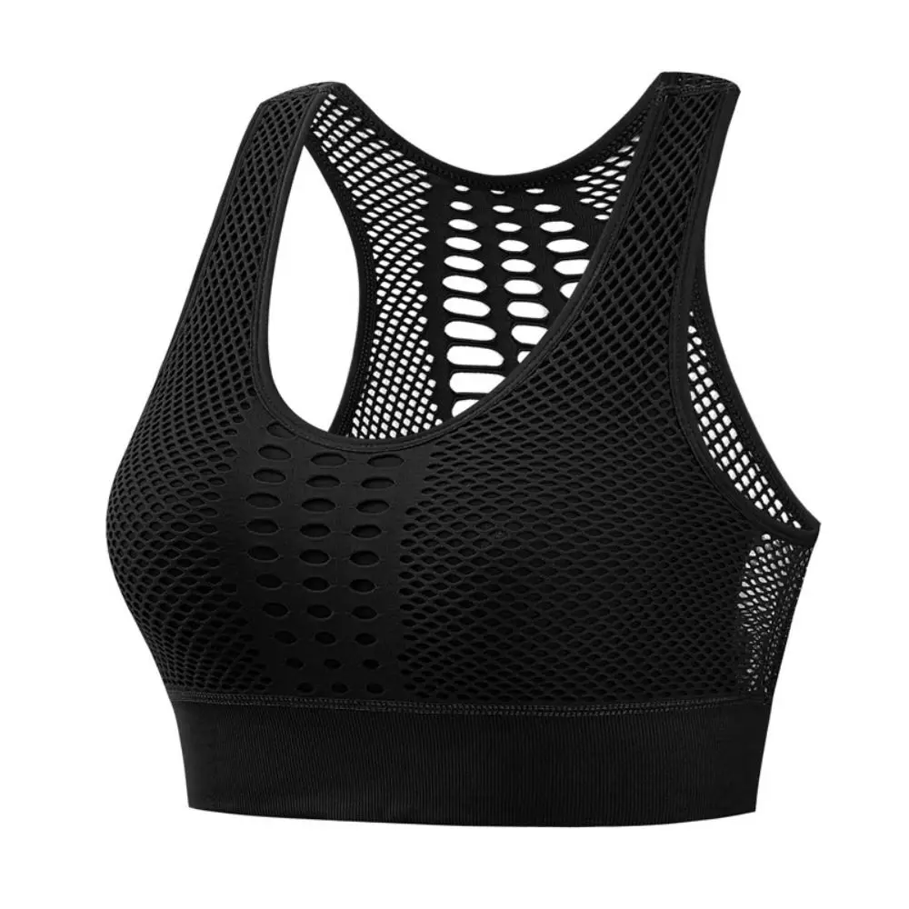 

Fitness Underwear High Shockproof Women Active Bra Quick-drying Hollow Out Yoga Bra Breathable Comfortable Yoga Top Vest Push Up