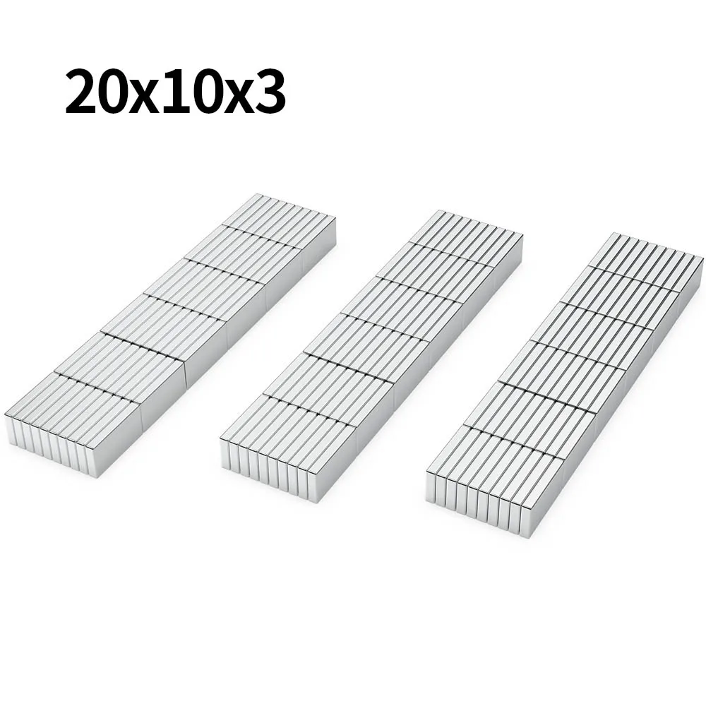 

20x10x3mm N35 Super Strong Neodymium Magnet Blcok NdfeB Powerful Permanent Magnetic imanes Refrigerator Magnets 20*10*3mm
