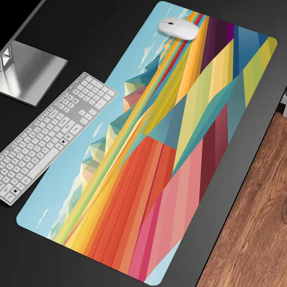 

Коврик для мыши Pastel Mountain Plains, нескользящий игровой коврик для мыши разных размеров, геймерский киберспортивный игровой механический коврик XXL, настольный коврик