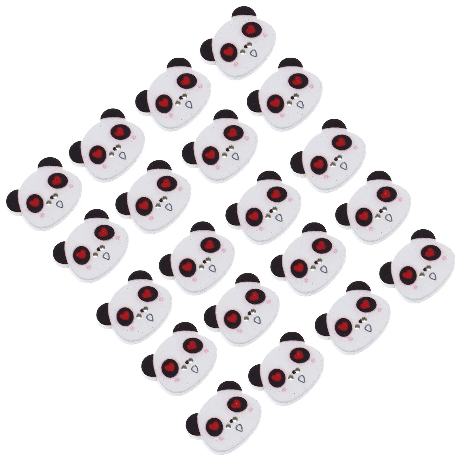 

100Pcs Panda Buttons Sewing Creative Cartoon Wood Buttons Durable Decorative Sewing Fasteners for DIY Crafts Clothes Hats