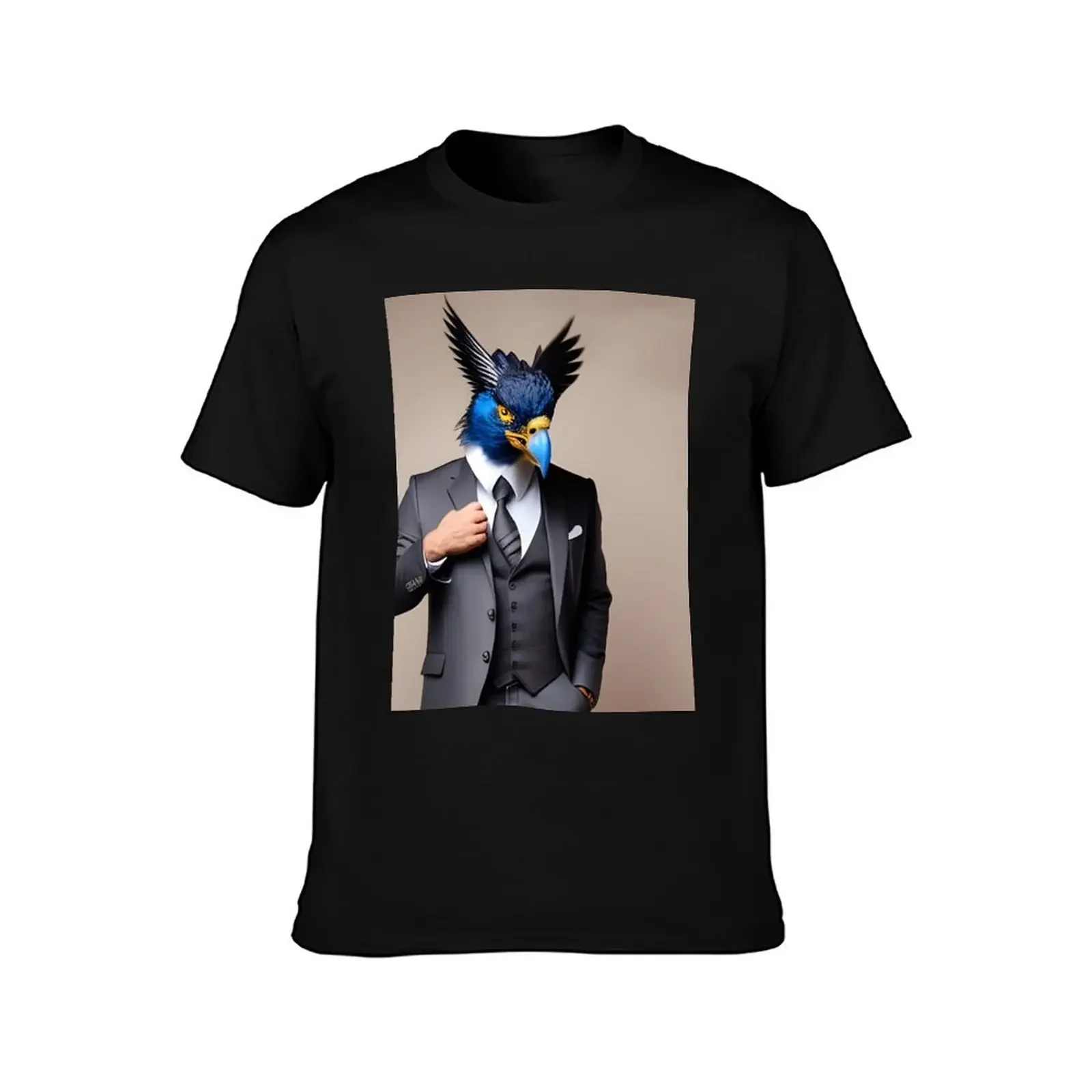 Animals in Clothes, Pet Portrait, Animal in Suit, Animal Head Human Body T-Shirt anime vintage t shirt men