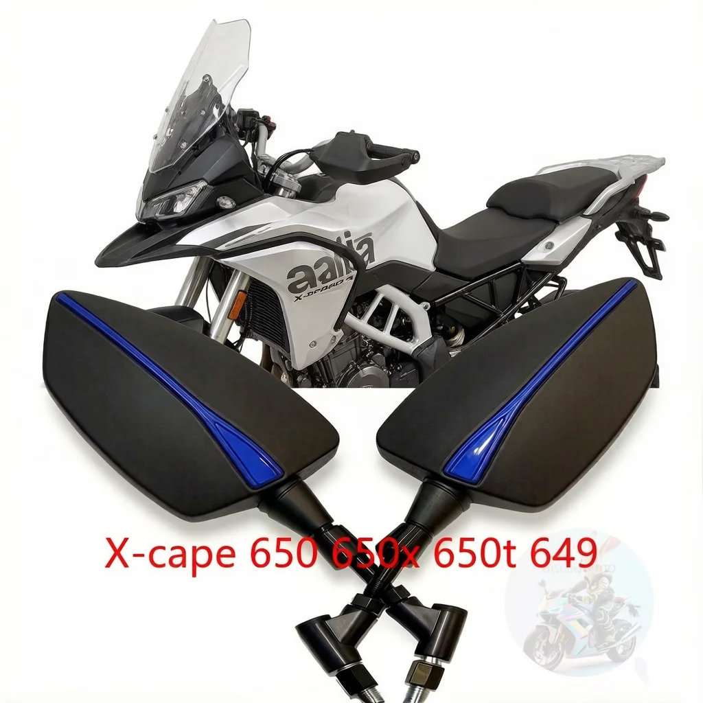 

For X-cape 650 650x 650t 649 700 1200 Universal CNC Aluminum Tomahawk Rearview Mirrors 8mm 10mm Motorcycle Side Mirrors