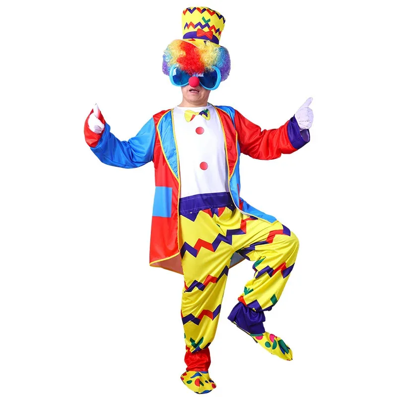 Halloween Erwachsene Clown Bühne Maskerade Ball Performance Kostüme Herren und Damen Kleidung Anzüge ir;l5