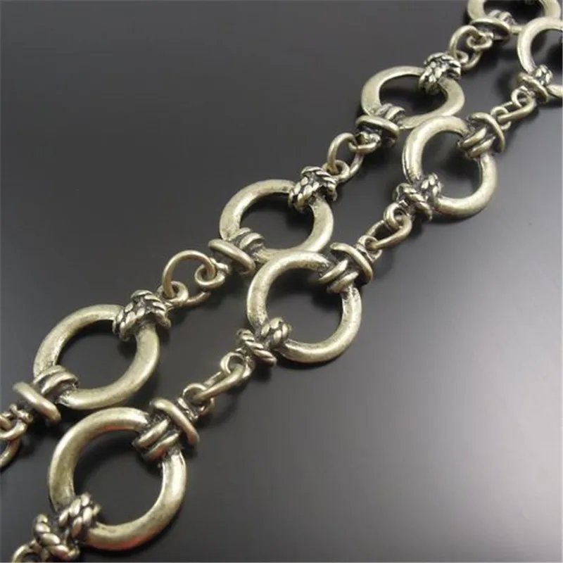 Collier bohème bronze argenté pour femme, bijoux JOBag, bracelet fait main, colliers JOPresidence, bricolage vintage, 1 mètre