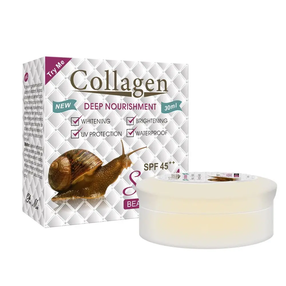 Snail Collagen Beauty Cream Pearl Luxury Moist Gel Anti-Dry Hydrating Facial Skin Care Cream
