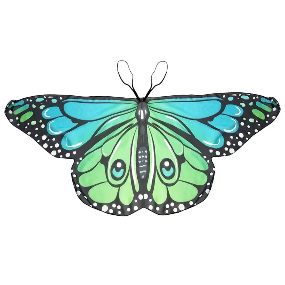 Kids Butterfly Wings Cape Girls Fairy Shawl Pixie Cloak Fancy Dress Costume Gift image 3
