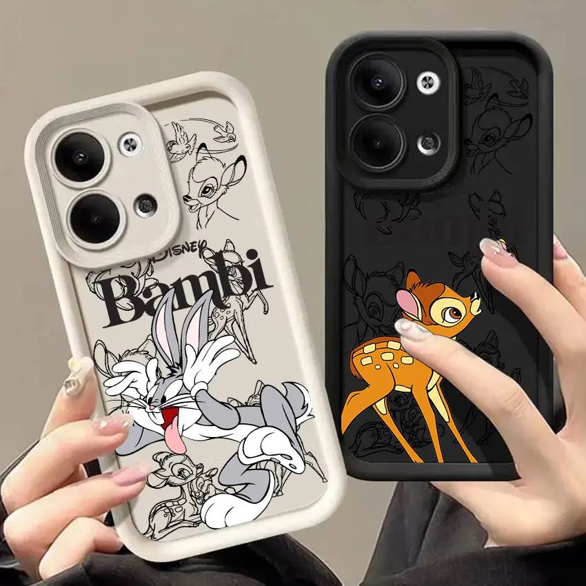 

Bambi Disney Cartoon Rabbit Deer Phone Cases For Oppo Reno 14 13 12 11 F 10 5G 6 7 8 Pro Plus Cover 8T 4G 7Z 8Z 14Pro Soft Funda