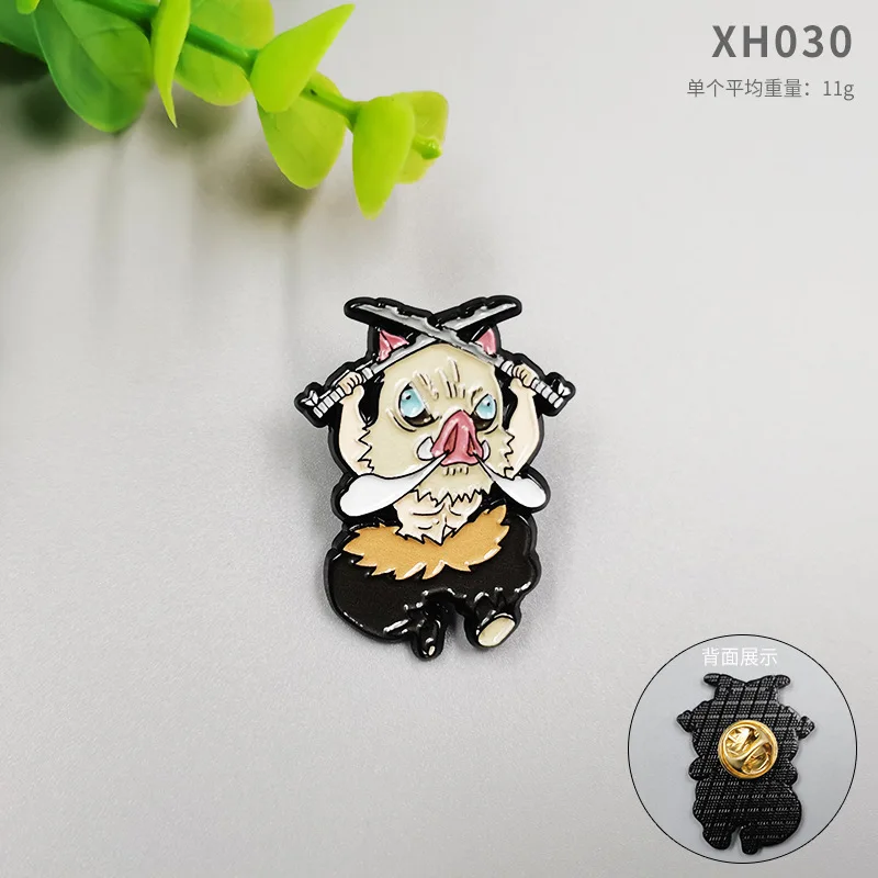 Anime Demon Slayer Enamel Pin Tanjiro Kamado Nezuko Brooches Lapel Badges Backpack Cosplay Accessories Christmas Halloween Gifts