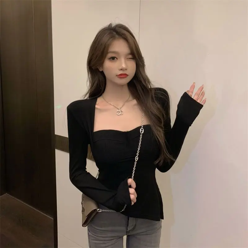 Long Sleeved T Shirt Rose Womens Summer Moisture Wicking Wide Minimalist Streetwear Vacation Cotton Layered Waist Pleat Cute Tee