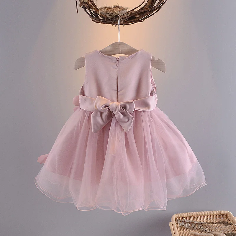 Baby Girl Mesh Fluffy Dresses Kids Thin Princess Dress Foreign Style Children's Host Performance vening Gown Ball 1-5 Years