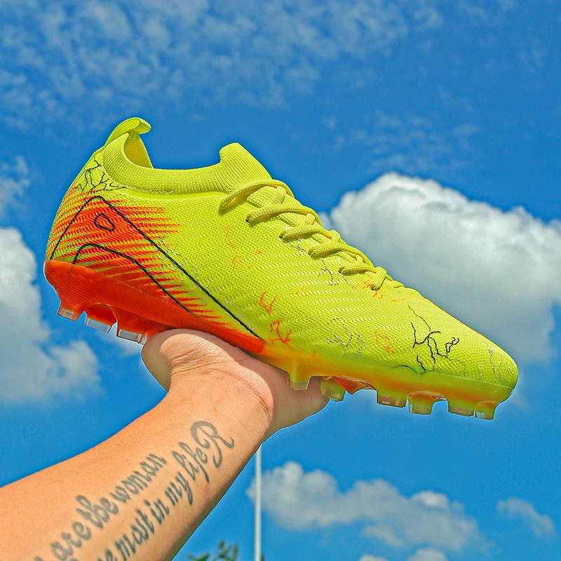 

New Men's Training Soccer Shoes Top Quality Wholesale Football Boots Cleats Non-Slip Sneakers FG Drop Shipping Unisex Adult