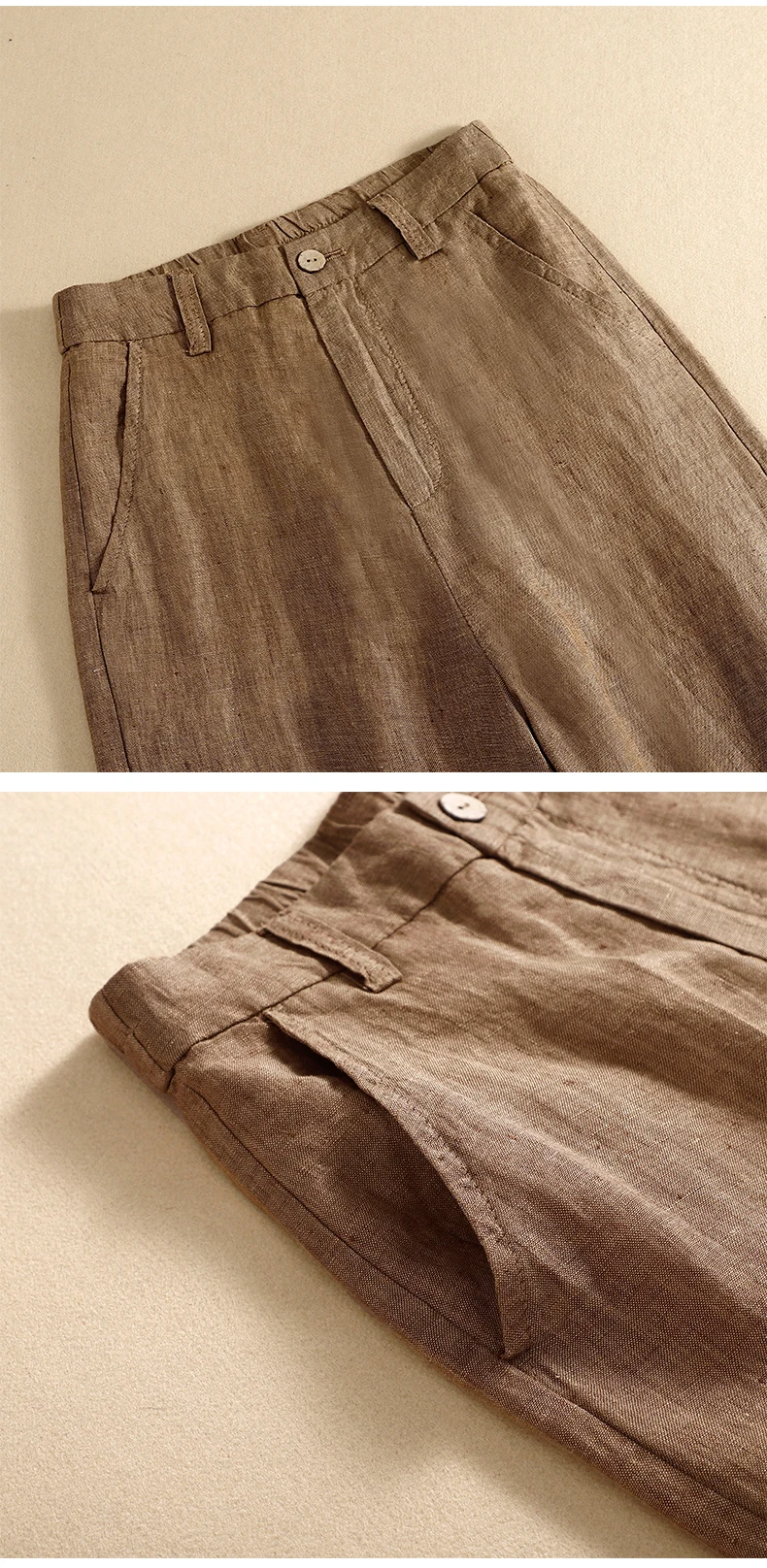 Linen High Waist Solid Color Wide Leg Pants Summer New Korean Women Loose Large Size Fashion Temperament Drape Casual Straight P