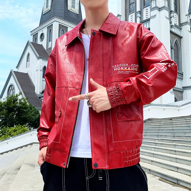 

Mens All-match Leather Jacket 2025 Spring Autumn American Vintage Biker Workwear Jacket Plus Size Casual Riding Coat For Men