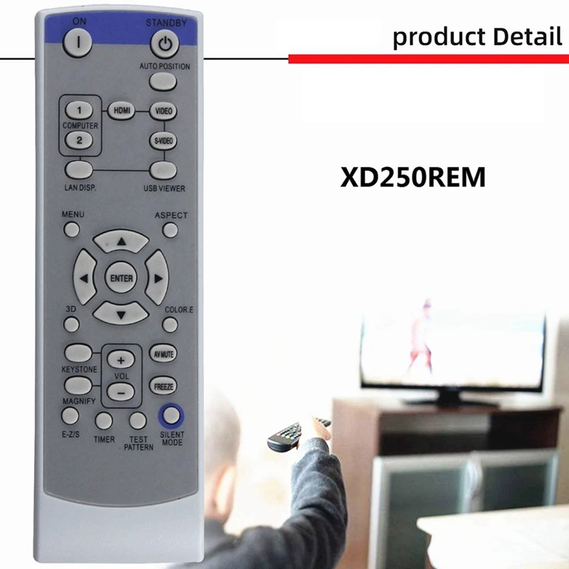 T82C Hot Sale-2X Remote Control XD250REM For Mitsubishi Projector FD630U/FD630U-G/WD620U/WD620U-G/XD250U/XD250U-G/XD250U-ST/XD28