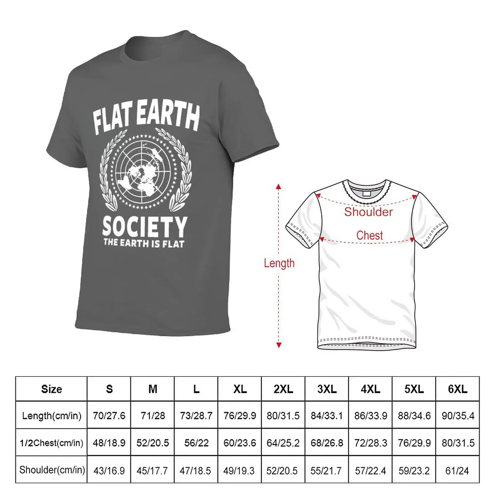 FLAT EARTH SHIRT, FLAT EARTH SOCIETY T-Shirt oversized summer top vintage clothes mens funny t shirts