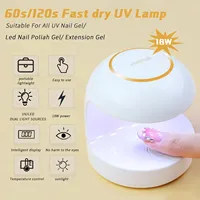 18W Nail Dryer Mini USB UV LED Lamp Nail Art White Egg Shape Design 120S Fast Drying Curing Light for Gel Polish Manicure Tools