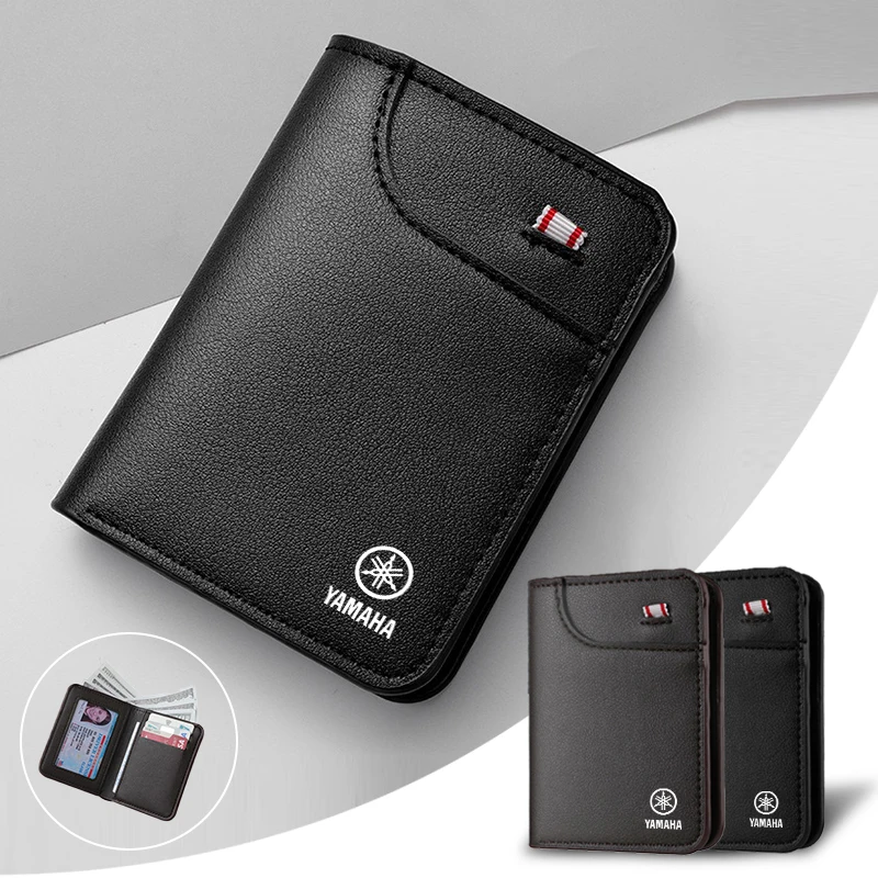 Leather Motorcycle Driver's Licence Organiser Insurance Card Holder Wallet Purse For  R1 R3 R6 R25 Mt-09 Mt07 XMAX Tracer