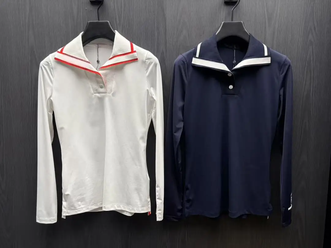 New Arrival Women Golf Ice Silk Long Sleeve Sun Protection Tops Casual Versatile Lightweight Golf Sport Shirts