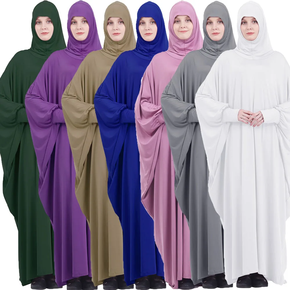 

Muslim Women Full Cover Prayer Garment Hijab Long Maxi Dress Abaya Kaftan Robe Overhead Arab Middle East Maxi Gown Islam Ramadan