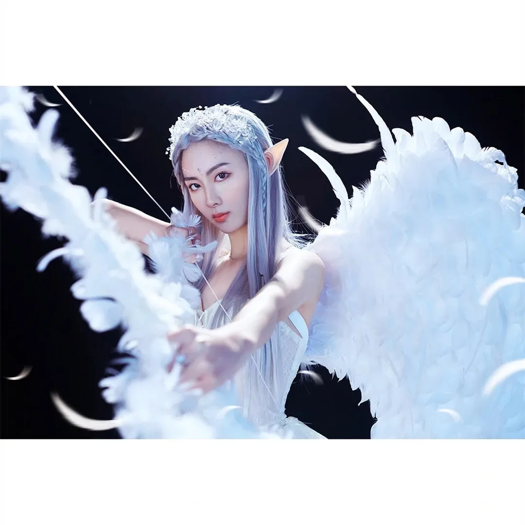 Big White Feather Angel Wing Women Shoot Accessories  Anniversary Photography Creative Props Lady Posing Props Cosplay