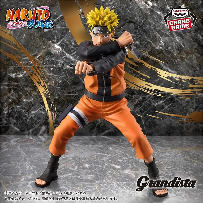 22cm Genuine NARUTO Grandista GROS Uzumaki Naruto Kunai 2.0 Anime Action Figure Model Toys Gift for Birthday