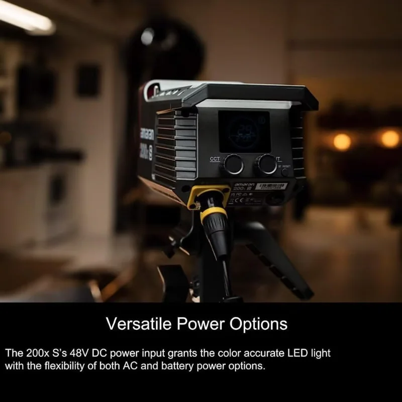 200X S COB Led Video Light Bi Color 2700K-6500K,250W,45400Lux @1M,CRI≥95,TLCI≥95,App Control,9 Pre-Programmed Lighting Ef