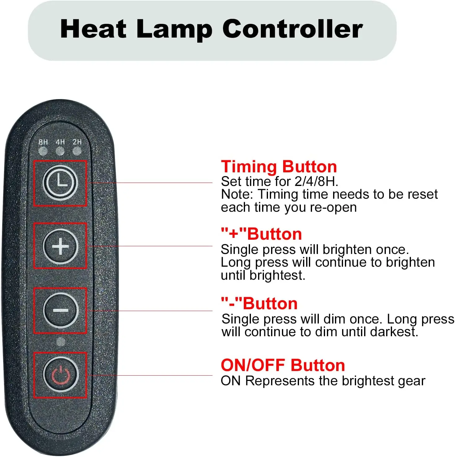 Turtle Reptile Heat Lamp with Timer 25/50W UVA UVB Light Bulb for Lizard Snake Amphibians Small Animals