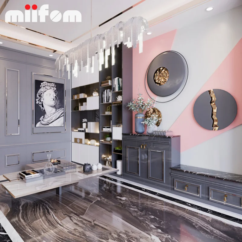 custom.Advanced Fashion High Quality Aluminum Frame  Storage Display Cabinet with Atmosphere Lighting