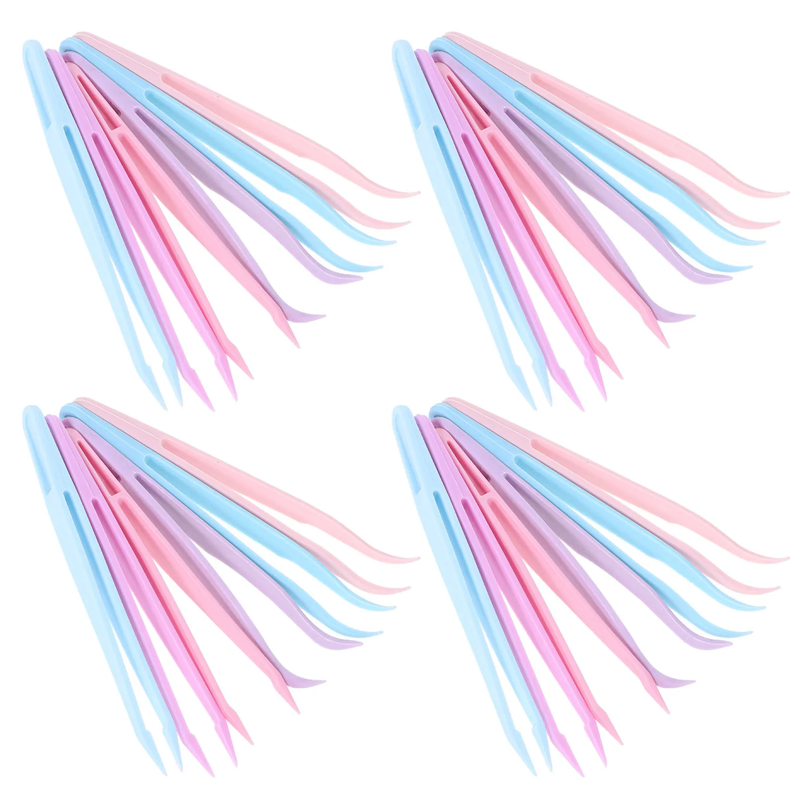 

36Pcs Lab Tweezers Set Professional Plastic Precision Tools with Curved and Flat Tips for Crafting and Electronics Repair