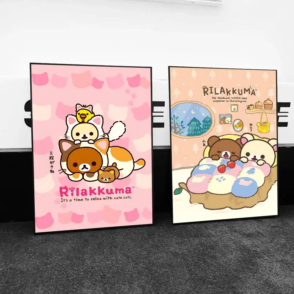 Japan Anime Cute Cartoon R-Rilakkuma Poster Print A5 A4 A3 A2 Wall Art Decor For Room Office Gift For Fans