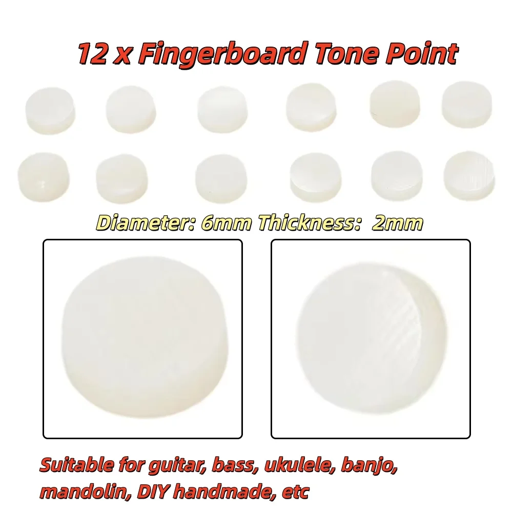 Accesorio de guitarra Accesorio de diapasón Punto de tono Madre de perla blanca Diapasón de guitarra Accesorio de diapasón de guitarra