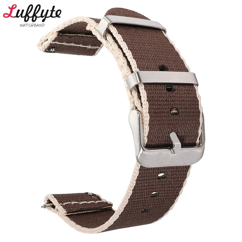 20mm 22mm Quick Release Canvas Sport Watchband Watch Accessories Colorful Nylon Weave Strap