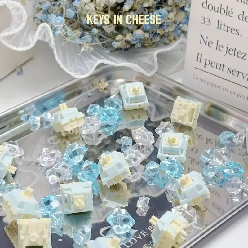 Keygeek Blue Cheese V2 Switches Mx Structure Linear Switch Accessories Customized For Mechanical Gaming Keyboard 70/90/110pcs