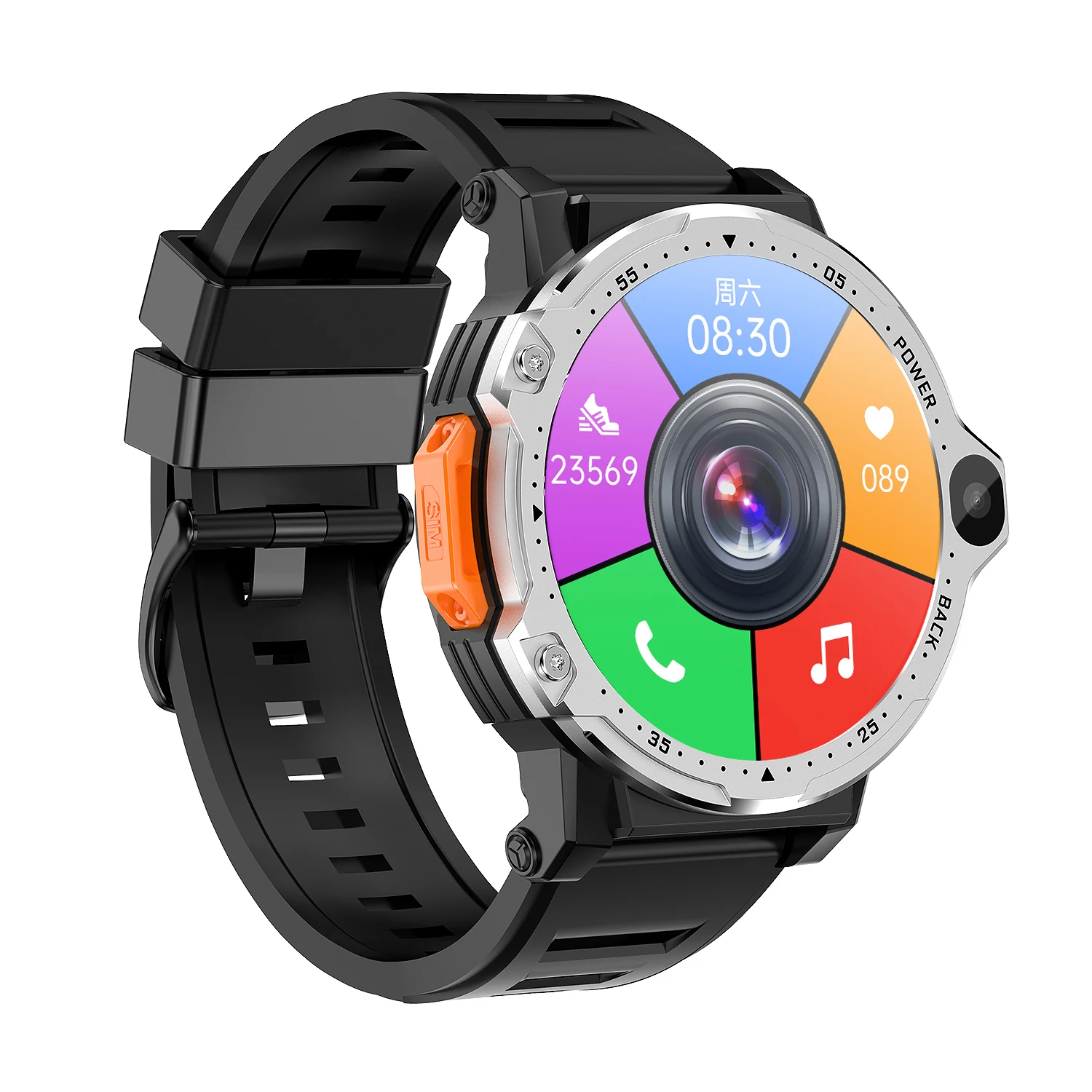 1.54 Inch Round TFT Touch Screen WIFI 4G 5G SIM Card Dual Lens HD Video Call GPS Sports Smartwatch