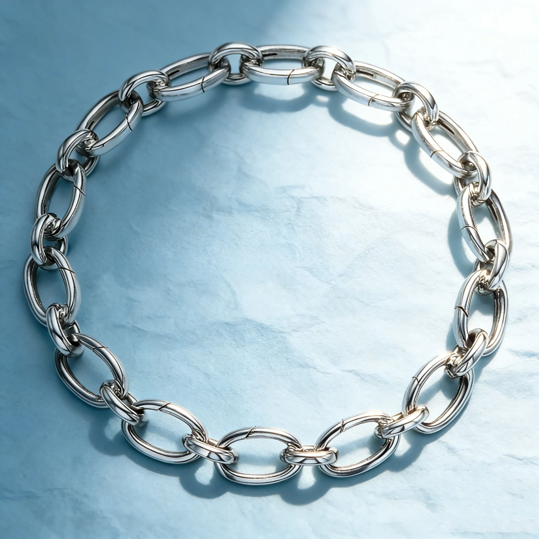 

New 925 Sterling Silver Fashionable Adjustable Ring Clasp Bracelet | Simple Hip Hop Style Unisex Everyday/Party Accessories