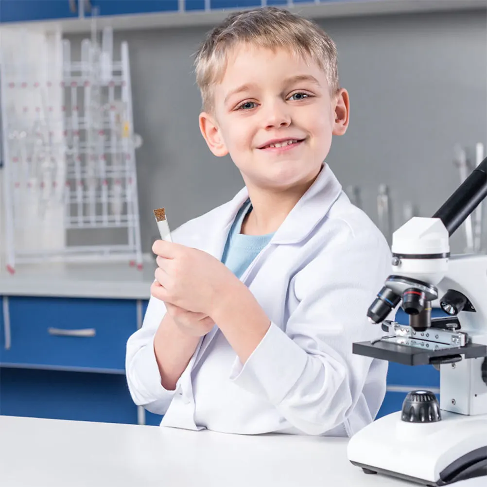 

40Pcs Plastic Laboratory Tubes Clear with Stopper for Science Party Kids Experiments Salt Powder Spice Storage Test Tube Vials