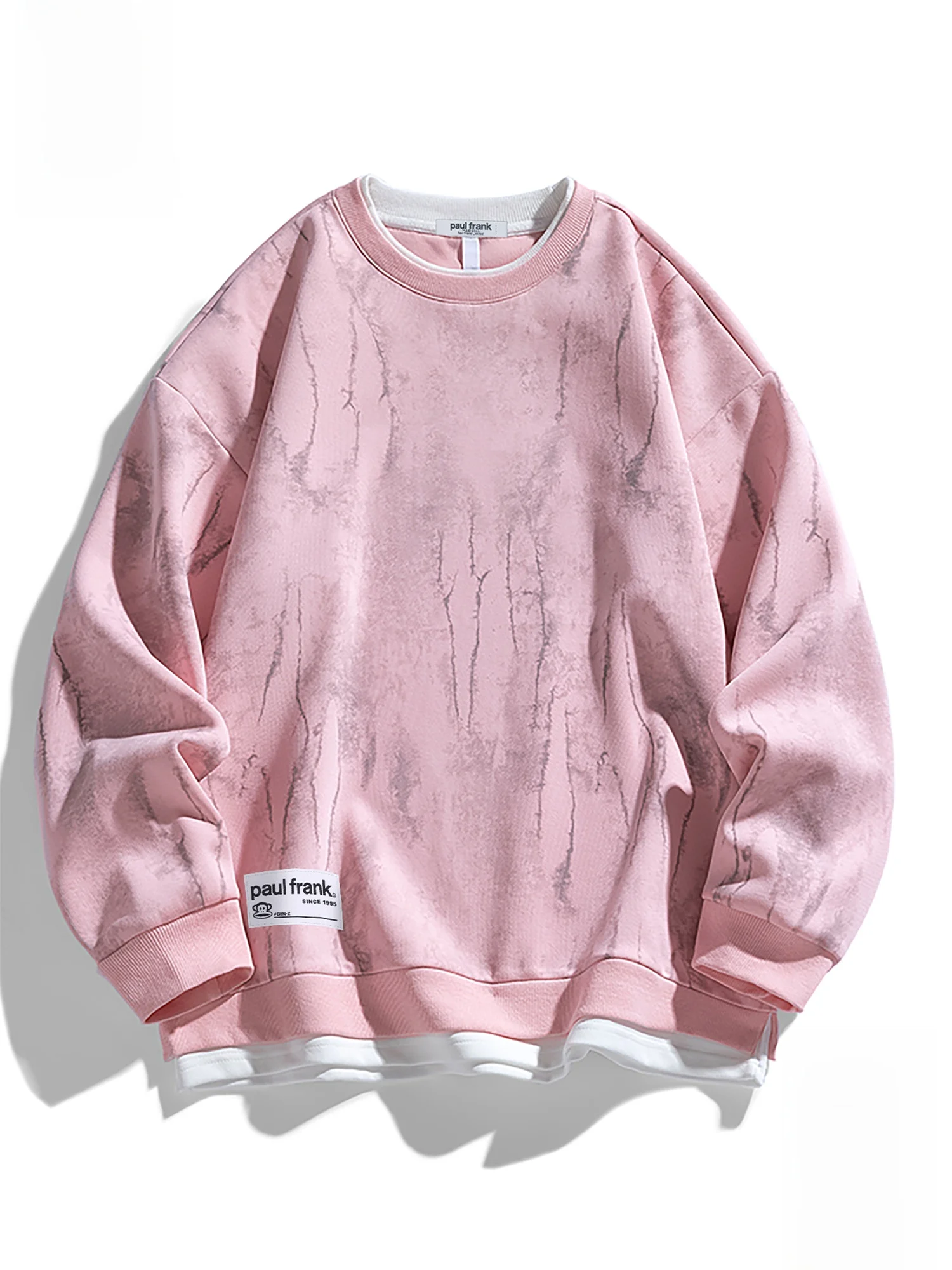 

Толстовка с капюшоном PaulFrank American Sle O-Ne для мальчиков, розовая, с эффектом тай-дай, весенняя новинка, свободный крой, удобная, из смесового хлопка