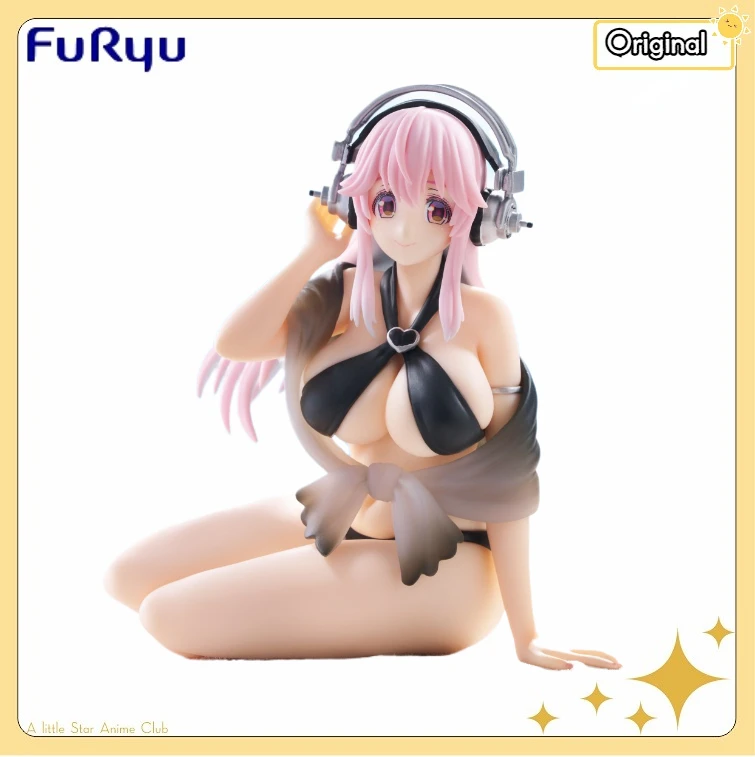 

Предзаказ: Оригинальная фигурка FuRyu Noodle Stopper SUPER SONICO в черном бикини, коллекционная модель аниме-персонажа