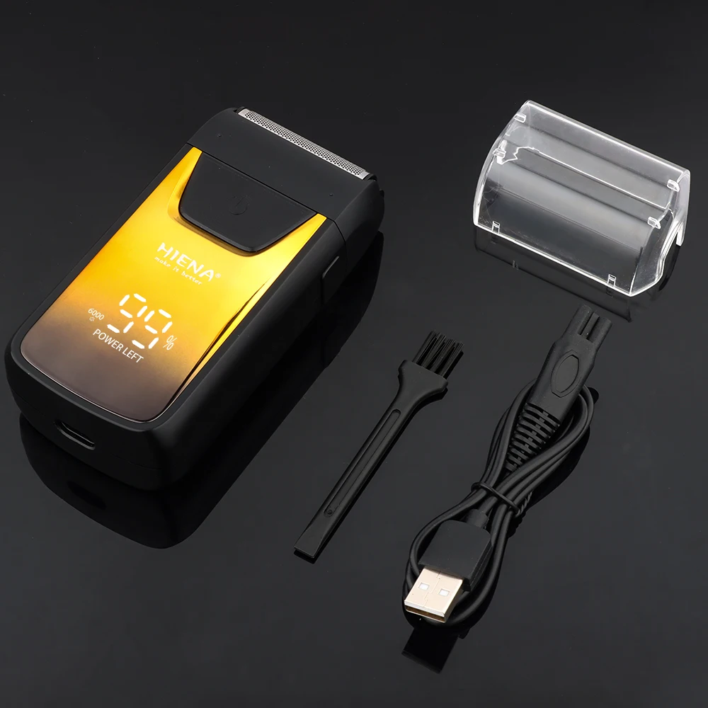 Barbeadores elétricos sem fio, aparador de pêlos e barbeador elétrico à prova d'água para homens