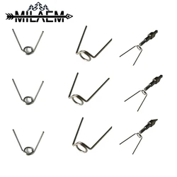 24 Pieces Archery Silver Fishing Bow Spring Stainless Steel Bowfishing for Arrowhead Outdoor Hunting Shooting Accessories DIY