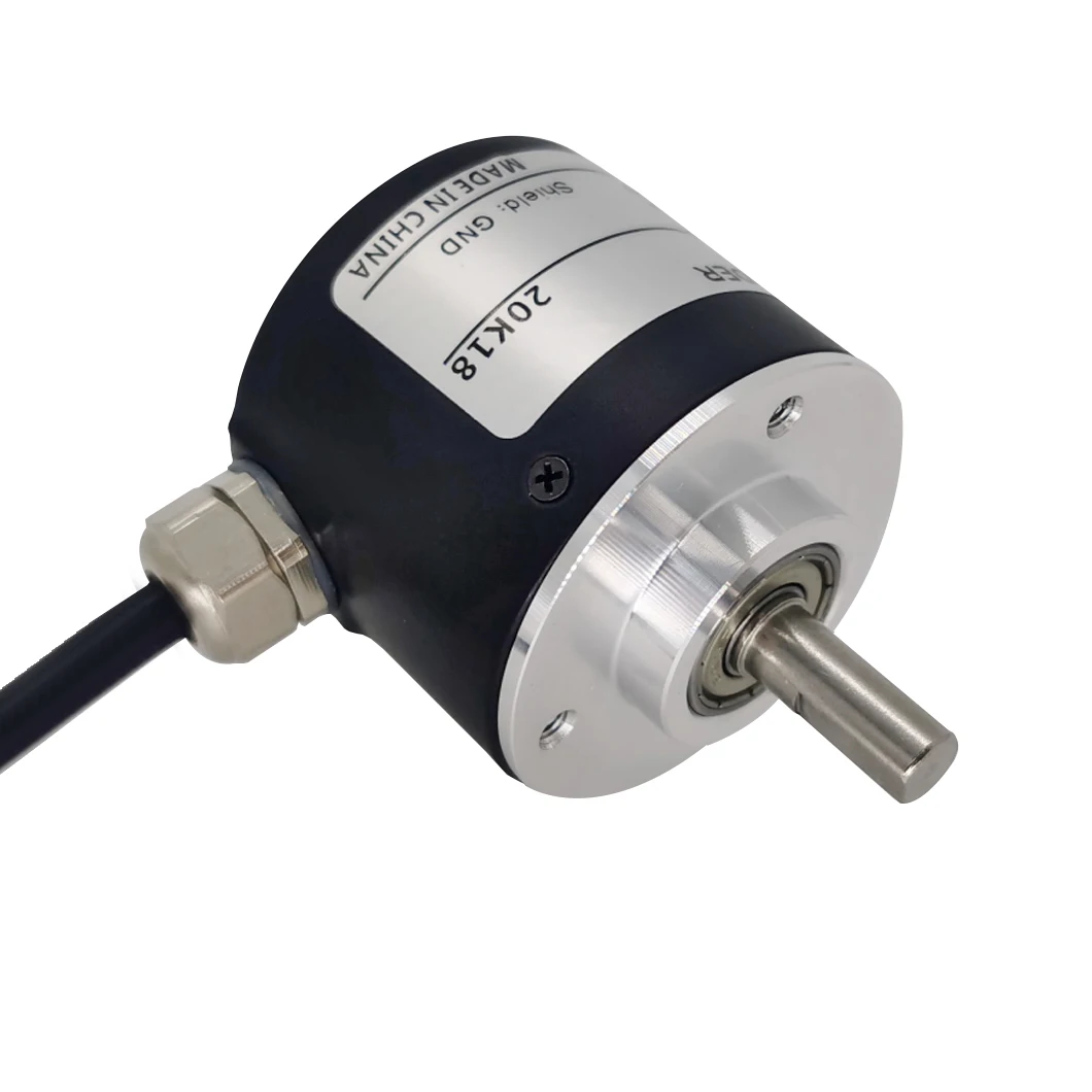 ABILKEEN 38mm Magnetoelectricity Rotary Encoder 6mm Solid Shaft Universal Incremental Encoder 1000PPR 1024PPR 2048PPR 4096PPR