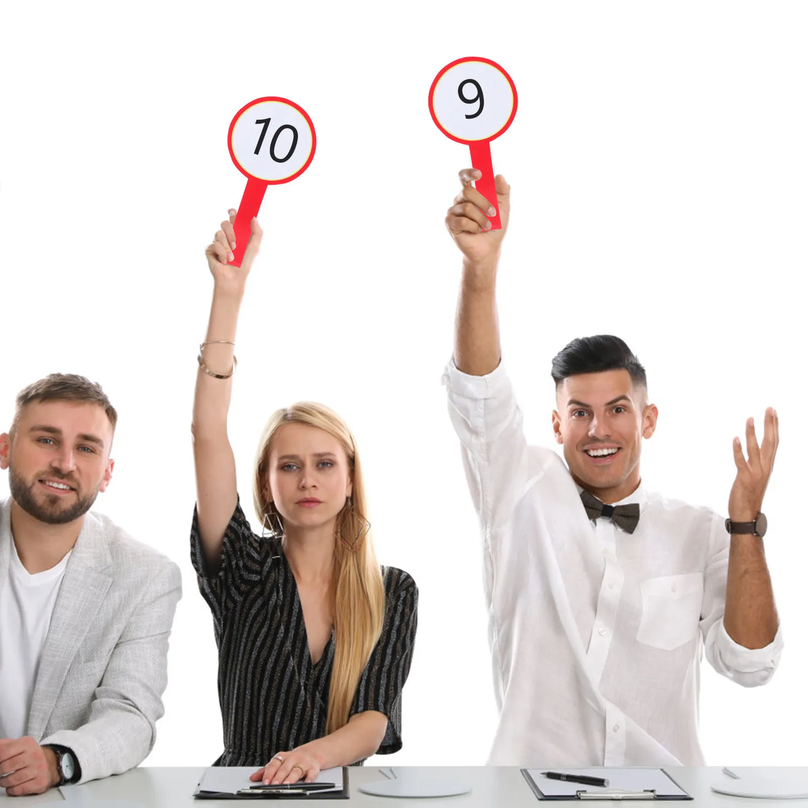 

8Pcs Double-Sided Blank Scoring Board Handheld Dry Erase Whiteboard for Judges Voting Scorekeeping Competitions Auctions Mini
