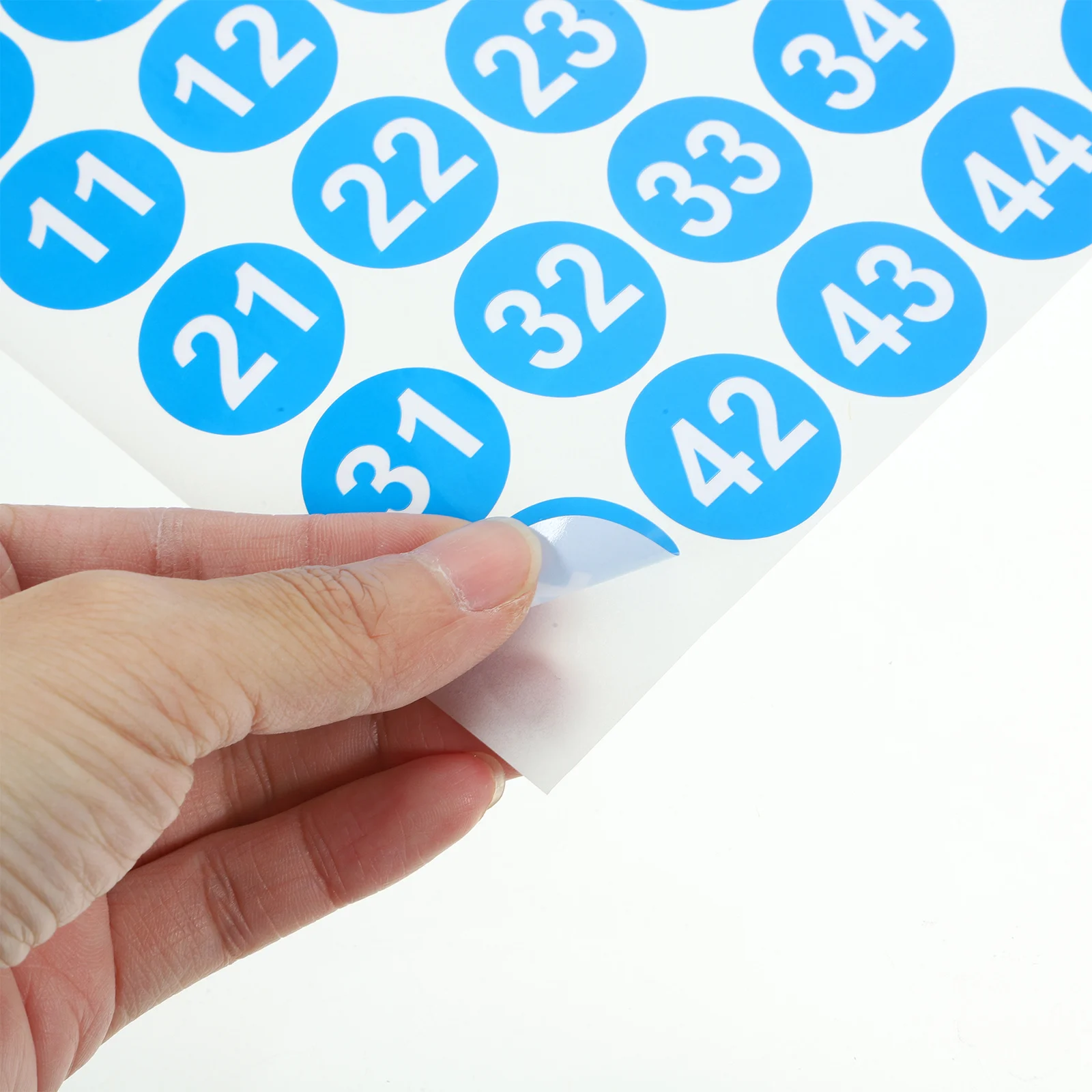 8 Lembar Stiker Angka Stiker Label Digital Bulat Berperekat untuk Penggunaan Kantor Pengkodean Pelabelan Klasifikasi Organisasi