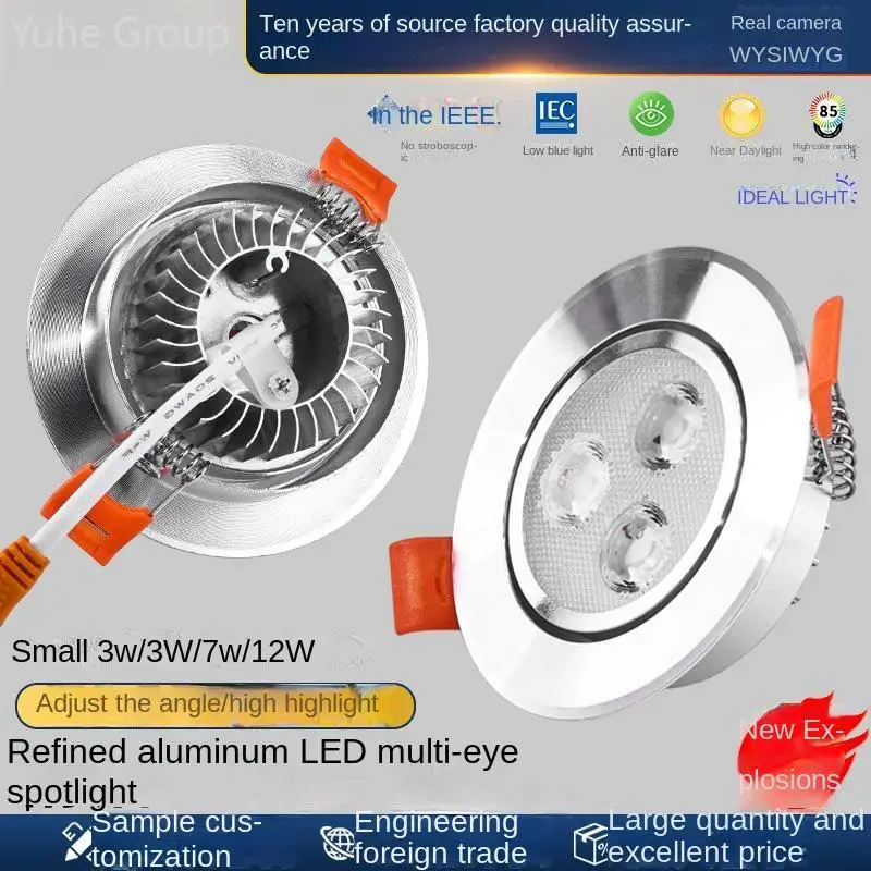 Lampada da incasso a soffitto a LED con driver 85-265V Lampada da luce ultra luminosa 3W-18W per decorazioni per negozi di casa