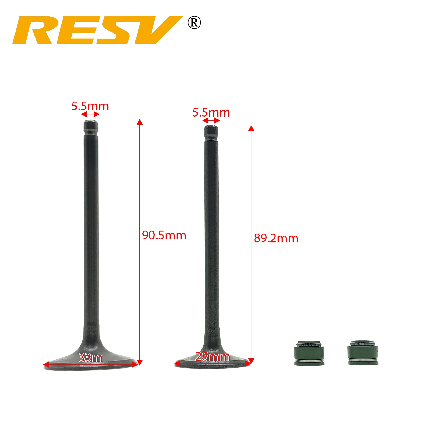 RESV for Suzuki GS200 DR200 QM200GY GXT200 DR200 GS DR QM GXT DR 200 200cc Valve Intake Exhaust Stem Valve Oil Seal