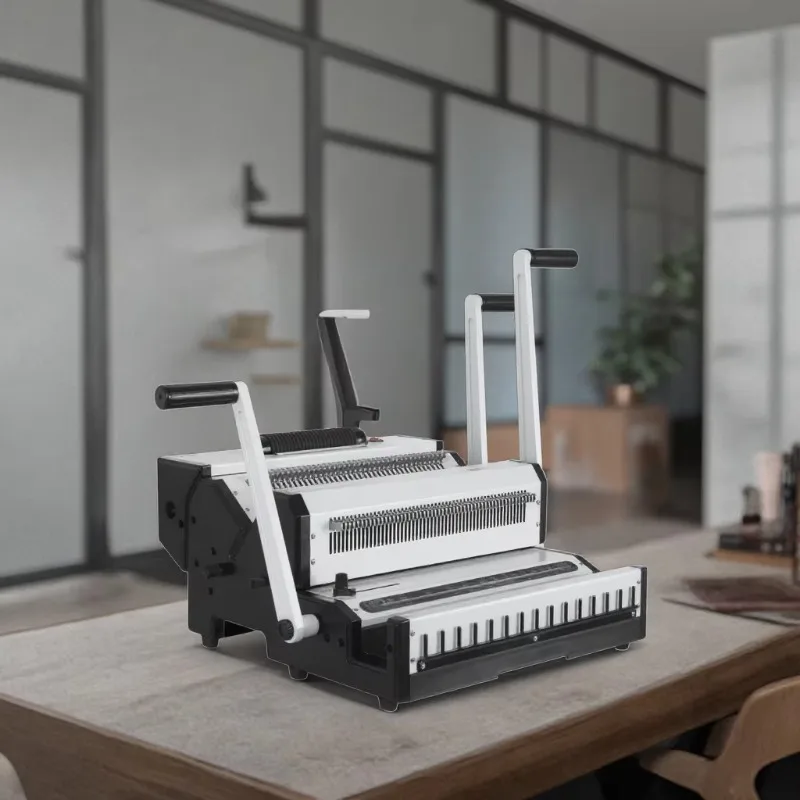 Hochwertige multifunktionale integrierte Kämm- und Bindemaschine, manuelle Gewindeschneidemaschine