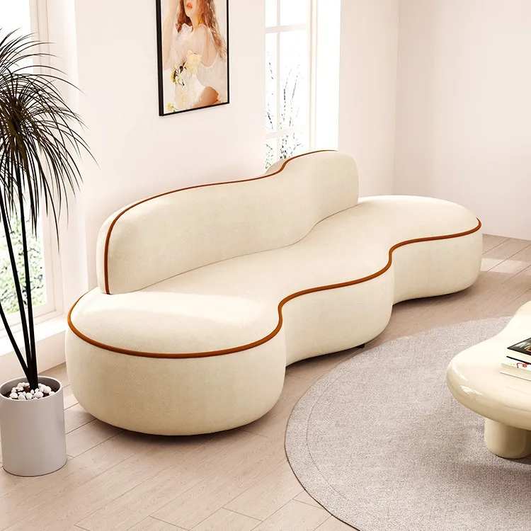 Легкий роскошный изогнутый диван из овечьей шерсти, интернет-магазин одежды знаменитостей, зона отдыха, диван, коммерческий прием, диван для переговоров, кресло
