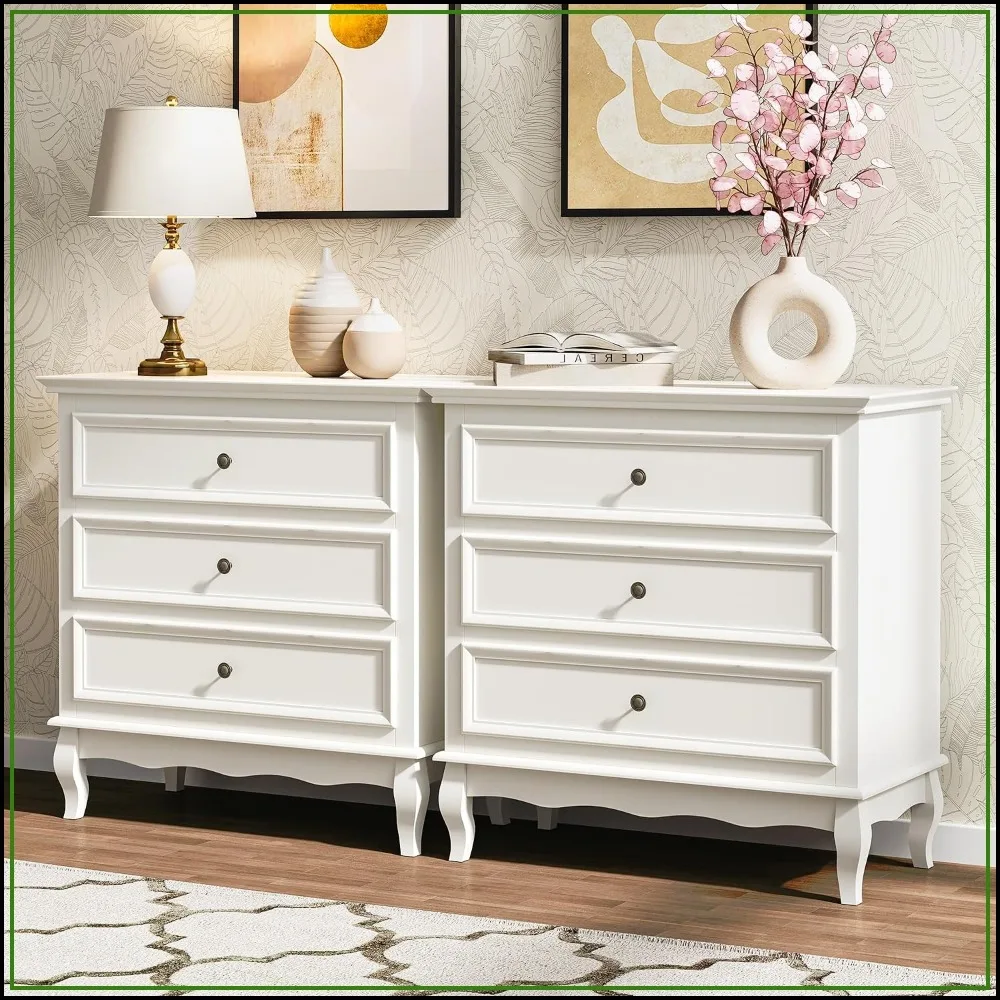 3 Drawer Dresser Set of 2, 32